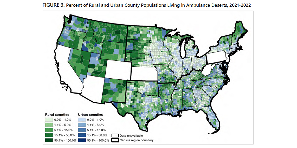 Publication Details: Ambulance Deserts: Geographic Disparities in the  Provision of Ambulance Services - Rural Health Research Gateway